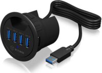 IcyBox IB-HUB1403 USB 3.0 HUB (4 port) Fekete