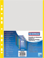 Donau A4 lefűzhető 40 mikron narancsos felületű genotherm színes oldalcsíkkal - Sárga (100 db / csomag)