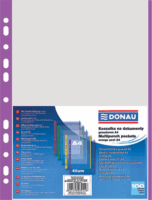 Donau A4 lefűzhető 40 mikron narancsos felületű genotherm színes oldalcsíkkal - Lila (100 db / csomag)