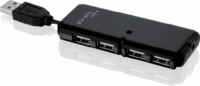iBox IUHT008C USB 2.0 Slim HUB (4 port) Fekete