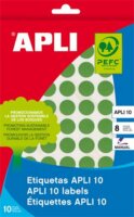 Apli 16mm Kézzel írható kör etikett 432db/csomag - Zöld