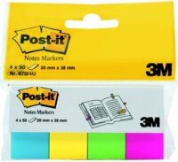 Post-it 20x38mm jelölőcímke (200 lap) - Vegyes színek