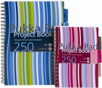 Pukka Pad Stripe project book 125 lapos A4 vonalas spirálfüzet