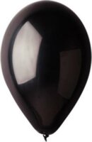 Léggömb 26 cm - Fekete (10 db)
