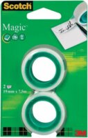 3M Scotch Magic Tape 810 19mm x 7.5m írható ragasztószalag - Áttetsző (2db)