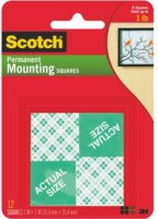 3M Scotch 25.4 x 25.4mm kétoldalú ragasztó négyzetek (16db)