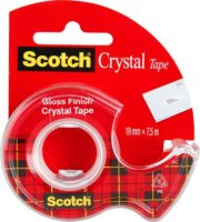 3M Scotch Crystal 19mm x 7.5m ragasztószalag adagolóval