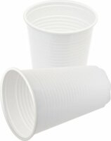 Műanyag pohár 2 dl - Fehér (100 db)