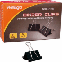 Wellgo Bindercsipesz 51 mm - Fekete (12 db)