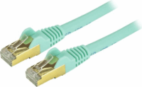 Startech 6ASPAT50CMAQ STP CAT6a Patch kábel 0.5m Türkiz