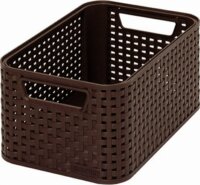 Curver "Style S" Rattan Műanyag Tárolókosár 7L - Sötétbarna