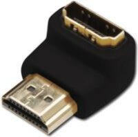 Assmann HDMI M (Hajlított) - HDMI F Adapter Fekete