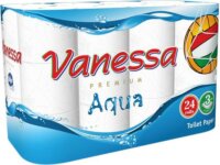 Ooops! Vanessa premium Aqua 3 rétegű Toalettpapír (24 tekercs)