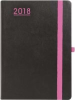 Toptimer Nero B6 heti tervező naptár fekete-pink