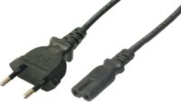 LogiLink Power Cord, Euro-Euro8,black, 1.80m