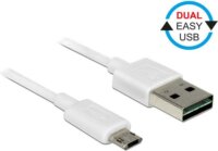 Delock 84808 USB 2.0 M - microUSB 2.0 M Adatkábel 2m Fehér