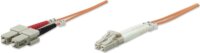 Intellinet 470353 optikai patch kábel 50/125 LC-SC Duplex 1m - Narancssárga