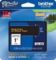 Brother TZE354 P-Touch Feliratozógép szalag 24 mm fekete alapon arany