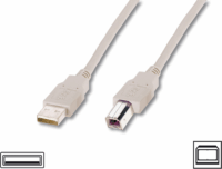Assmann AK-300105-018-E USB-A - USB-B (apa - apa) kábel 1.8m - Fehér