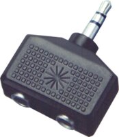 Somogyi AC 16 3.5 mm Jack apa - 2x 3.5 mm Jack anya adapter - Fekete