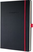 Sigel Conceptum Red Edition 194 lapos A4 négyzetrácsos jegyzetfüzet - Fekete-piros