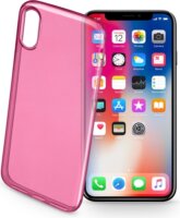 Cellularline Color Case Apple iPhone X ultravékony gumi hátlap - Átlátszó rózsaszín