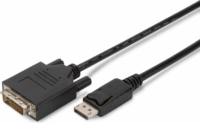 Assmann AK-340306-030-S DVI - DisplayPort (apa - apa) kábel 3m - Fekete