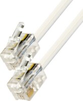 Somogyi T 5-10WH/X 6P4C Telefoncsatlakozó kábel 10m - Fehér