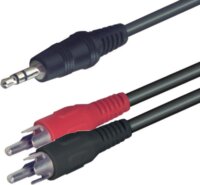 Somogyi JACK - RCA kábel 1.5m ( 3,5mm jack apa -2x RCA apa)