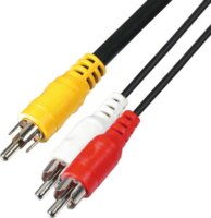 Somogyi RCA kábel 1.5m (3 x RCA apa-3 x RCA apa)