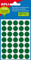 Apli 13mm kör átmérőjű kézzel írható kör Etikett (175 etikett/csomag) Zöld