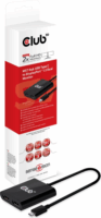Club3D SenseVision MST USB 3.1 C apa - 2x DisplayPort anya adapter - Fekete