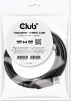Club3D CAC-2068 DisplayPort (apa - apa) kábel 2m - Fekete