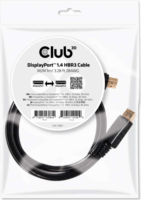 Club3D CAC-2067 DisplayPort (apa - apa) kábel 1m - Fekete