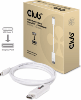Club3D CAC-1517 USB C 3.1 - DisplayPort (apa - apa) kábel 1.2m - Fehér