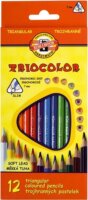 Koh-I-Noor "Triocolor 3132/12" Háromszögletű Színes ceruza készlet (12 db)