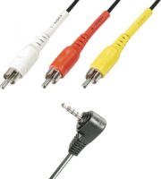 Somogyi VC 20-2 3.5mm Jack - 3x RCA (apa - apa) kábel 2m - Fekete