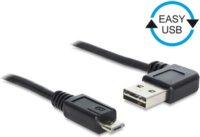 Delock USB 2.0 - MicroUSB kábel 0,5m - Fekete