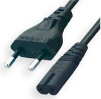 Use N 1/VDE 220V Euro-8 Hálózati tápkábel 1.5m - Fekete