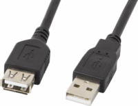 Lanberg USB 2.0 apa-anya 70cm hosszabbító kábel - Fekete