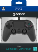 Nacon Wired Compact Playstation 4 Vezetékes Controller - Fekete (NA360653)