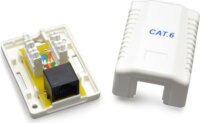 Gembird RJ45 UTP Cat6 fali konnektor aljzat - Fehér