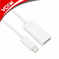 VCOM USB C apa - Displayport anya Adapter Fehér