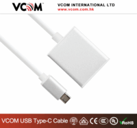 VCOM USB C apa - VGA anya Adapter Fehér