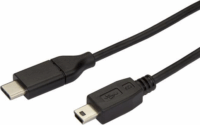 Startech USB2CMB2M USB-C - USB mini B (apa - apa) kábel 2m - Fekete