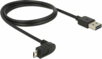 Delock Easy-USB 2.0 Kábel (A apa > Micro-B apa derékszögű) 0.5m - Fekete