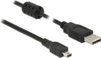 Delock USB 2.0-s kábel (A apa > Mini-B apa) 0.5 m - Fekete