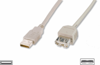 Assmann AK-300202-018-E USB-A (apa - anya) kábel 1.8m - Fehér