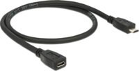 Delock 83567 Micro USB (apa - anya) kábel 0.5m - Fekete