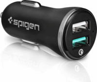 Spigen Essential F270QC Quick Charge 3.0 autós 2xUSB töltő - Fekete